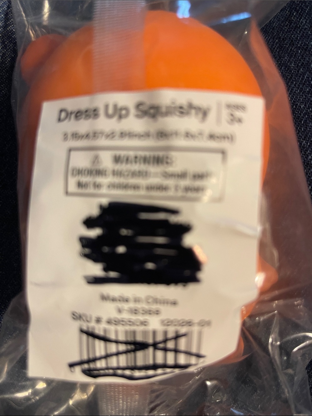Halloween Pumpkin Bear Squishy Toy - Orange NIP - Picture 3 of 3